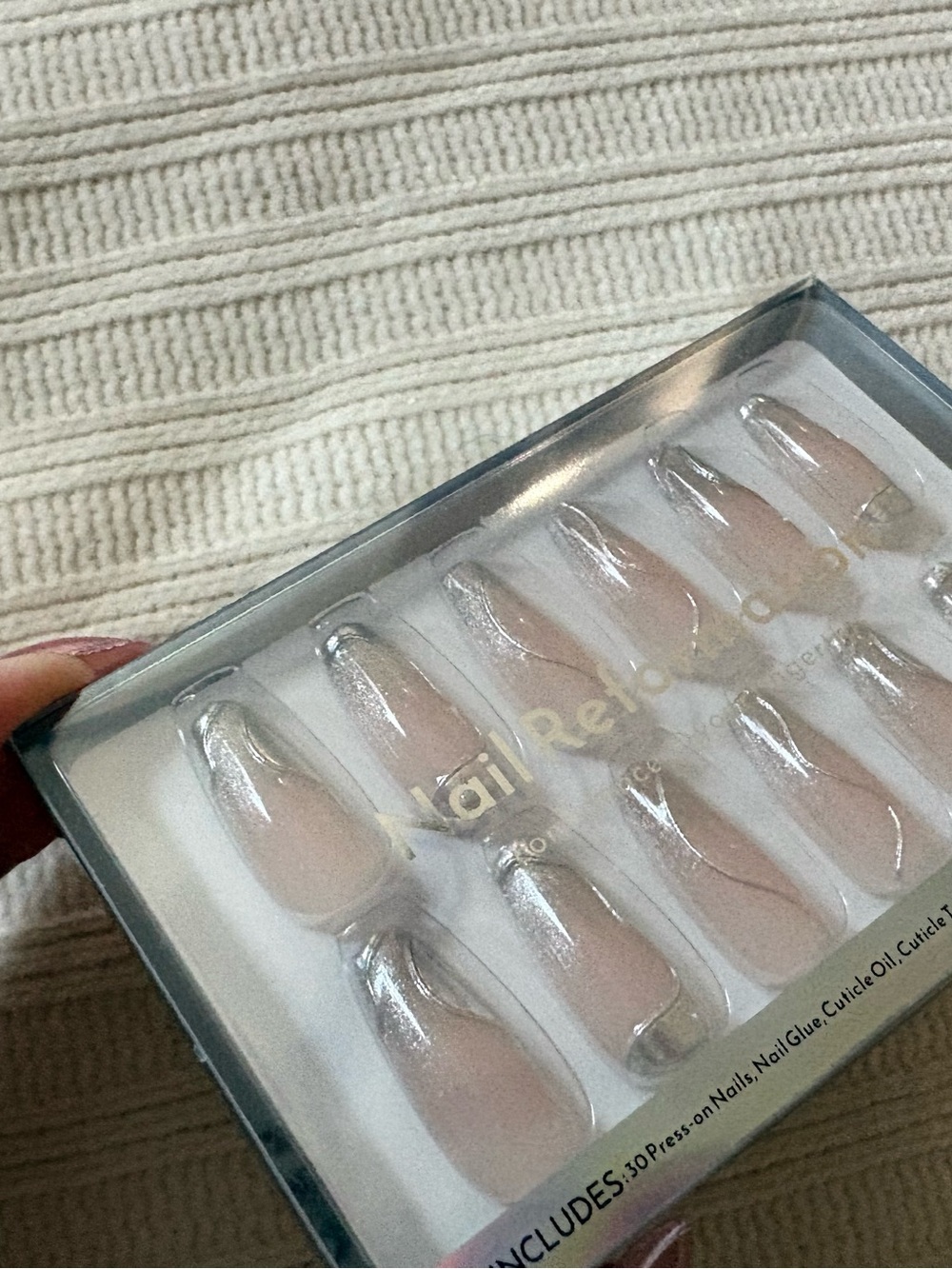 Nail Reformation Press-On Nails with Silver Accent Tips - Picture 7 of 8